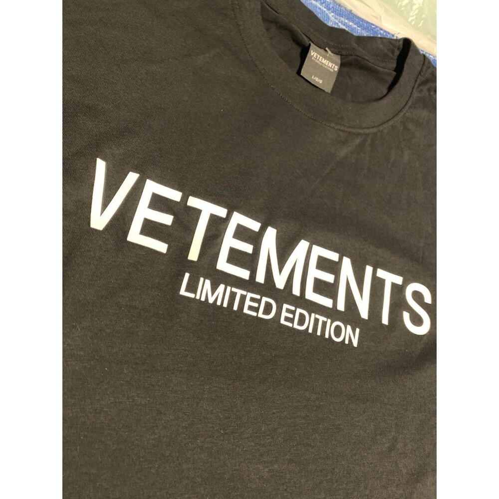 Vetements Limited Edition Men's BLACK T-Shirt Size M/large By Drill Clothing - Picture 2 of 7